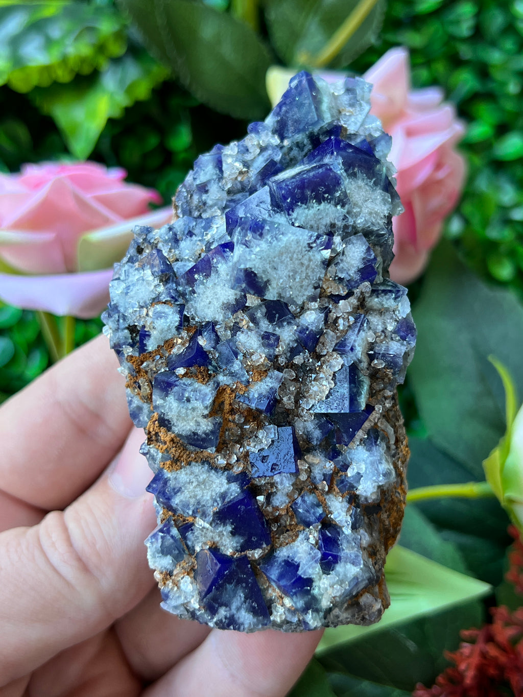 Fluorite (Color Change) w/ Quartz - Super Nova Pocket
