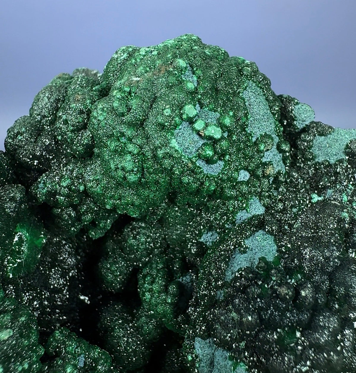 Libethenite and Malachite on Chrysocolla
