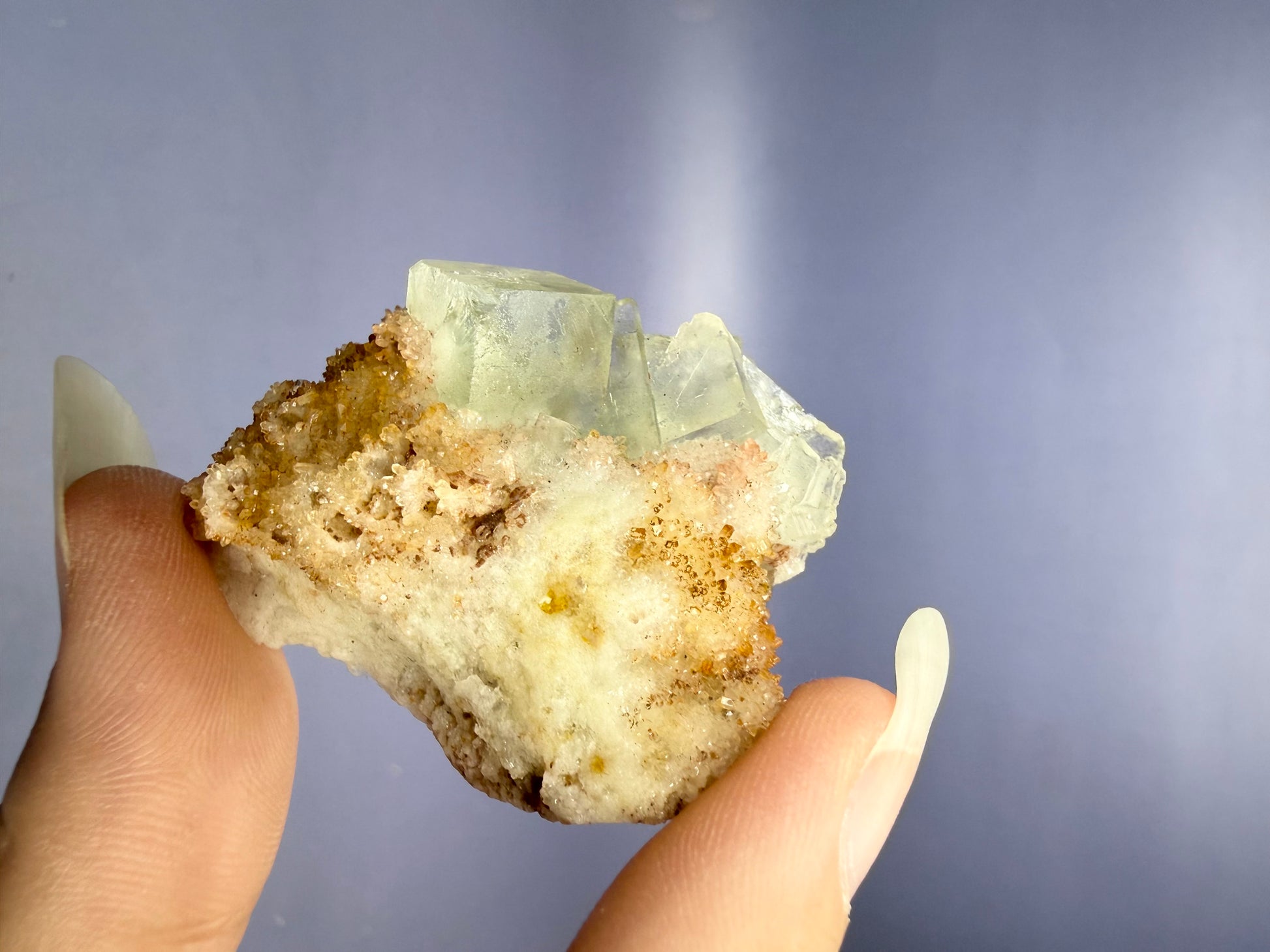 Auction Win: Fluorite on Quartz Cast