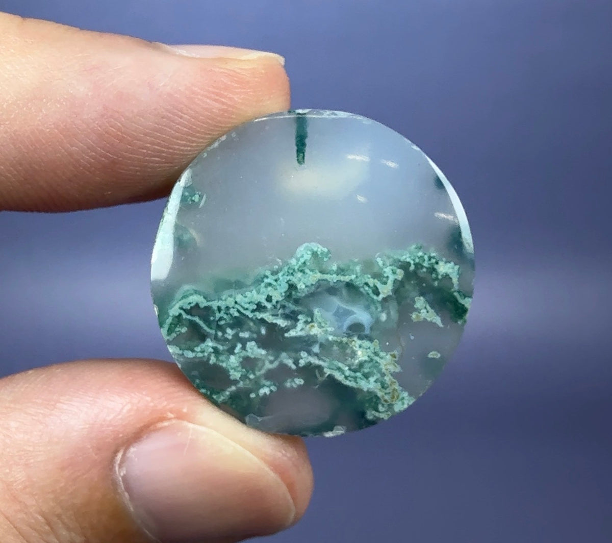 Auction Win: Moss Agate Cabochon
