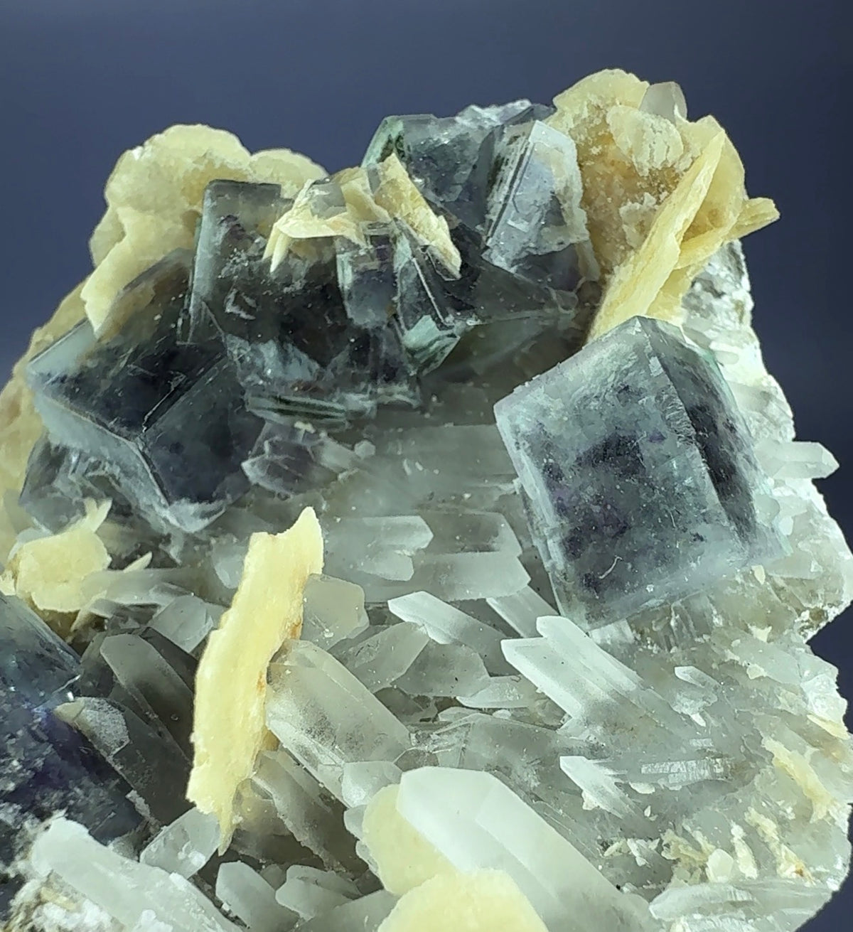 Auction Win: Fluorite with Siderite on Quartz