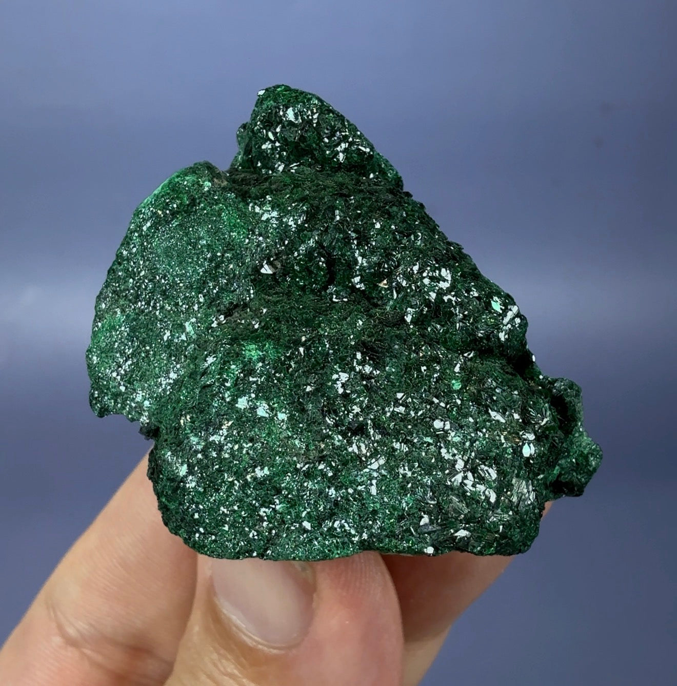 Libethenite on Malachite