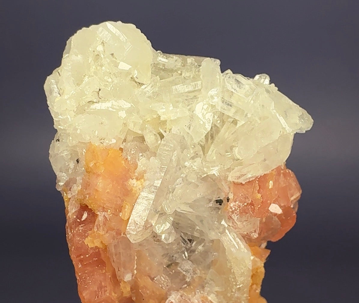 Auction Win: Rhodochrosite with Quartz (closed mine)