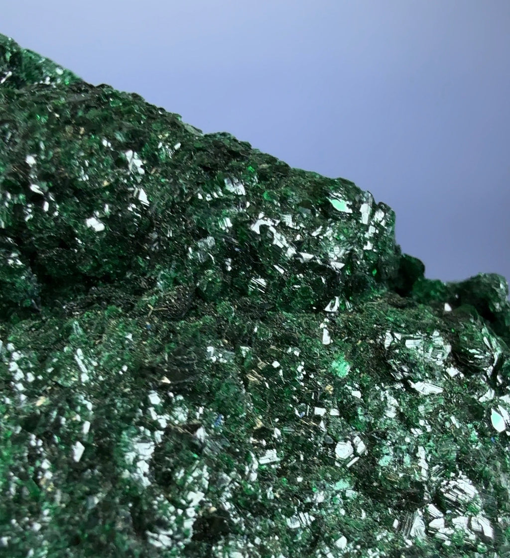 Libethenite on Malachite