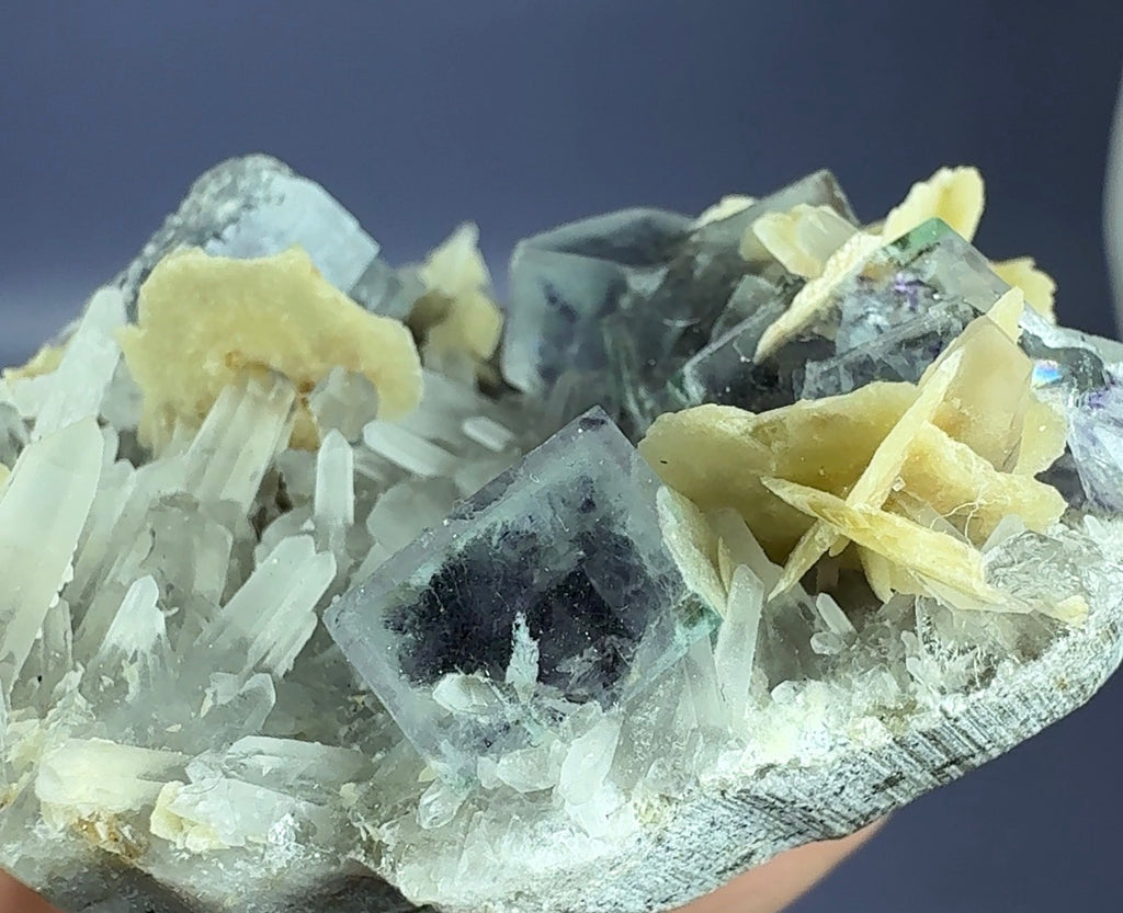 Auction Win: Fluorite with Siderite on Quartz