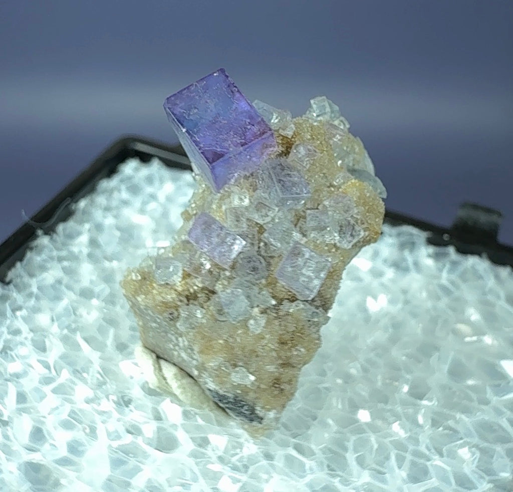 Auction Win: Fluorite (blue/purple) on Baryte