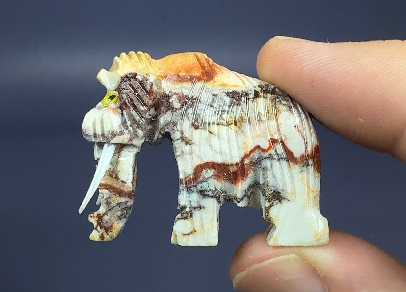 Auction Win: Soapstone ‘Mammoth’ Carving (cool banding!)