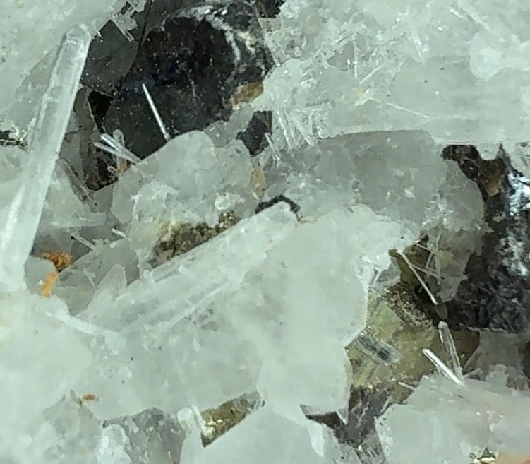 Auction Win: Quartz with Hübnerite and Pyrite (pyrotohedron)