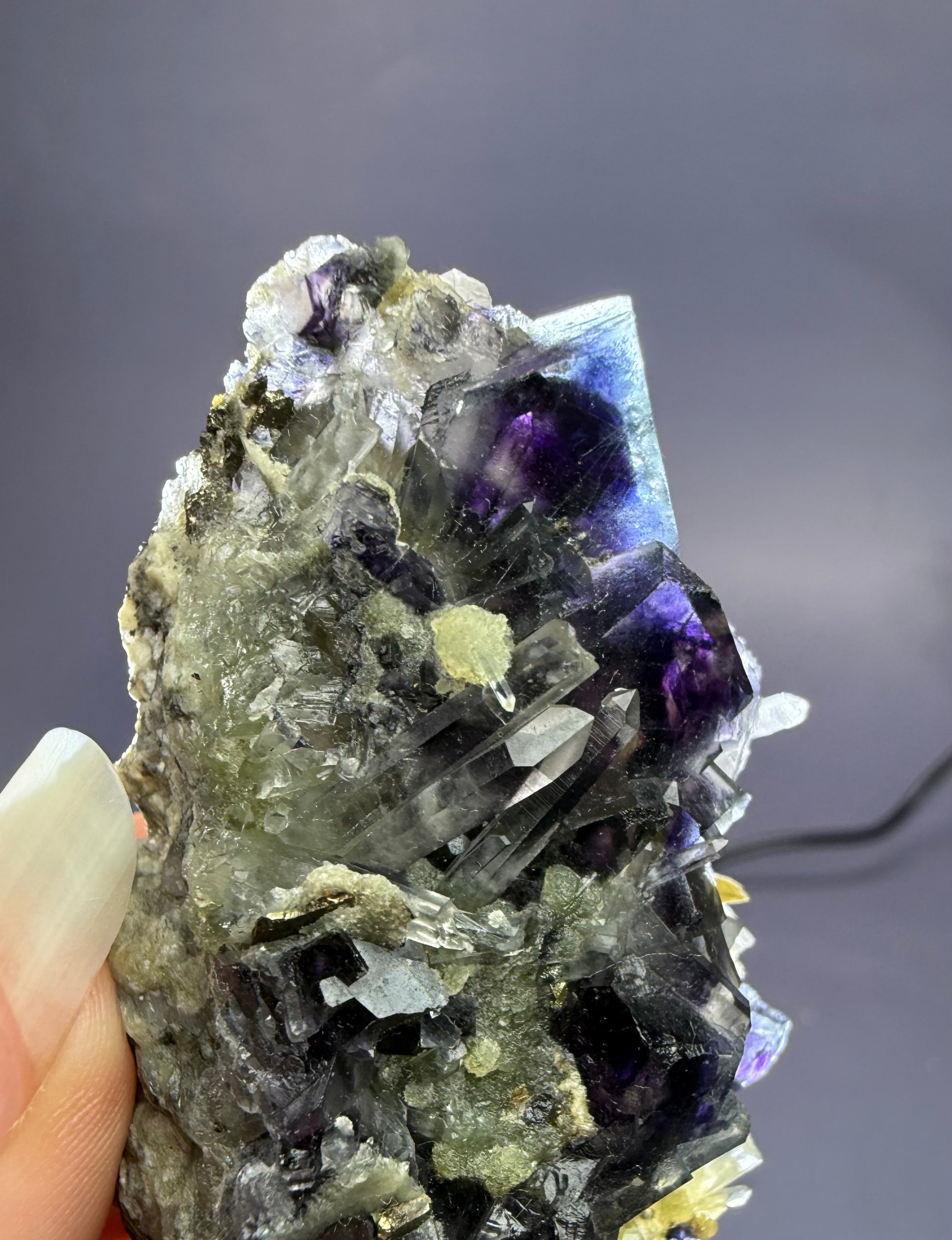 Auction Win: Yindu Fluorite with Quartz and Chalcopyrite
