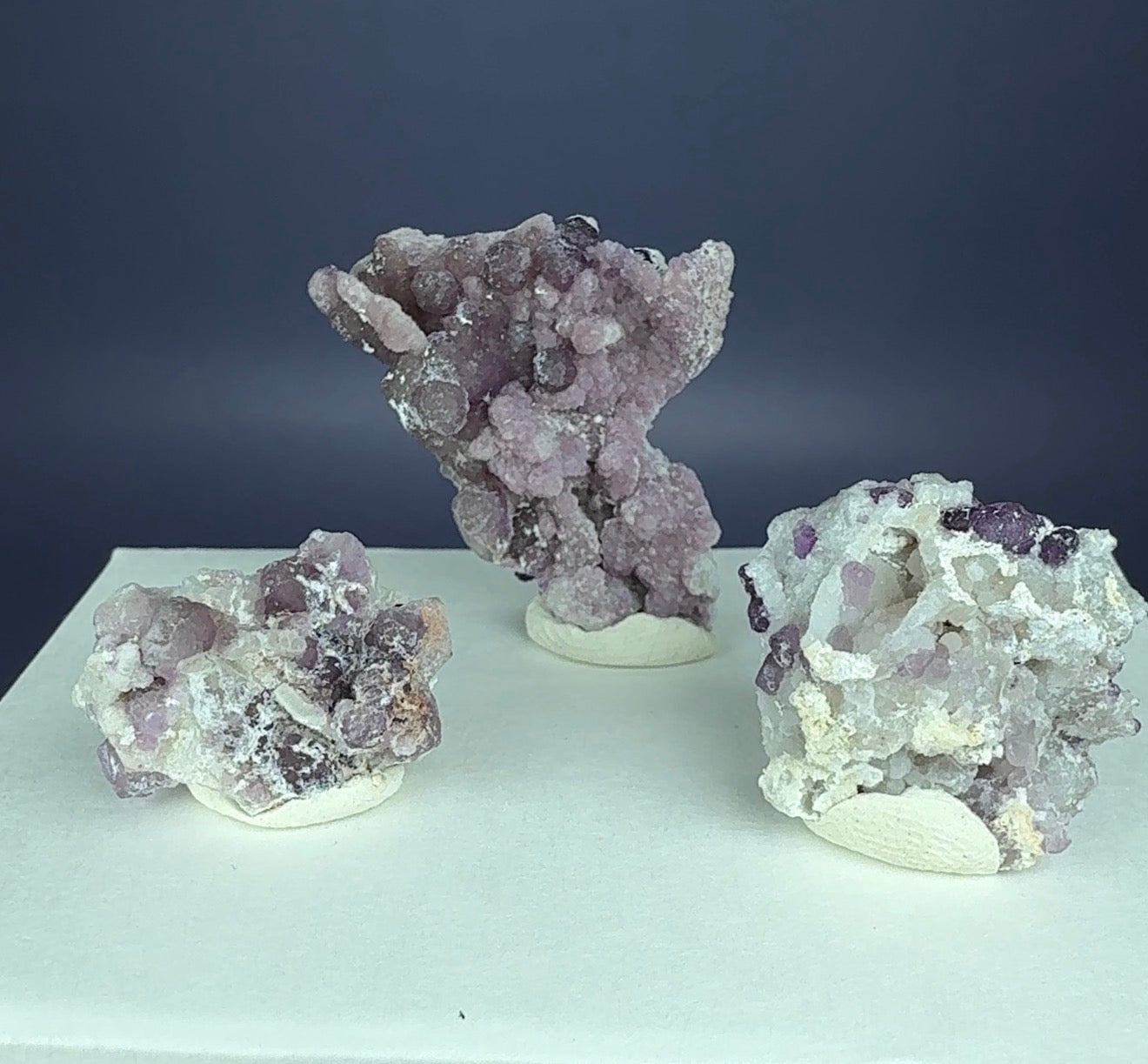 Auction Win: Fluorite on Quartz (Epimorph) - 3pc Lot