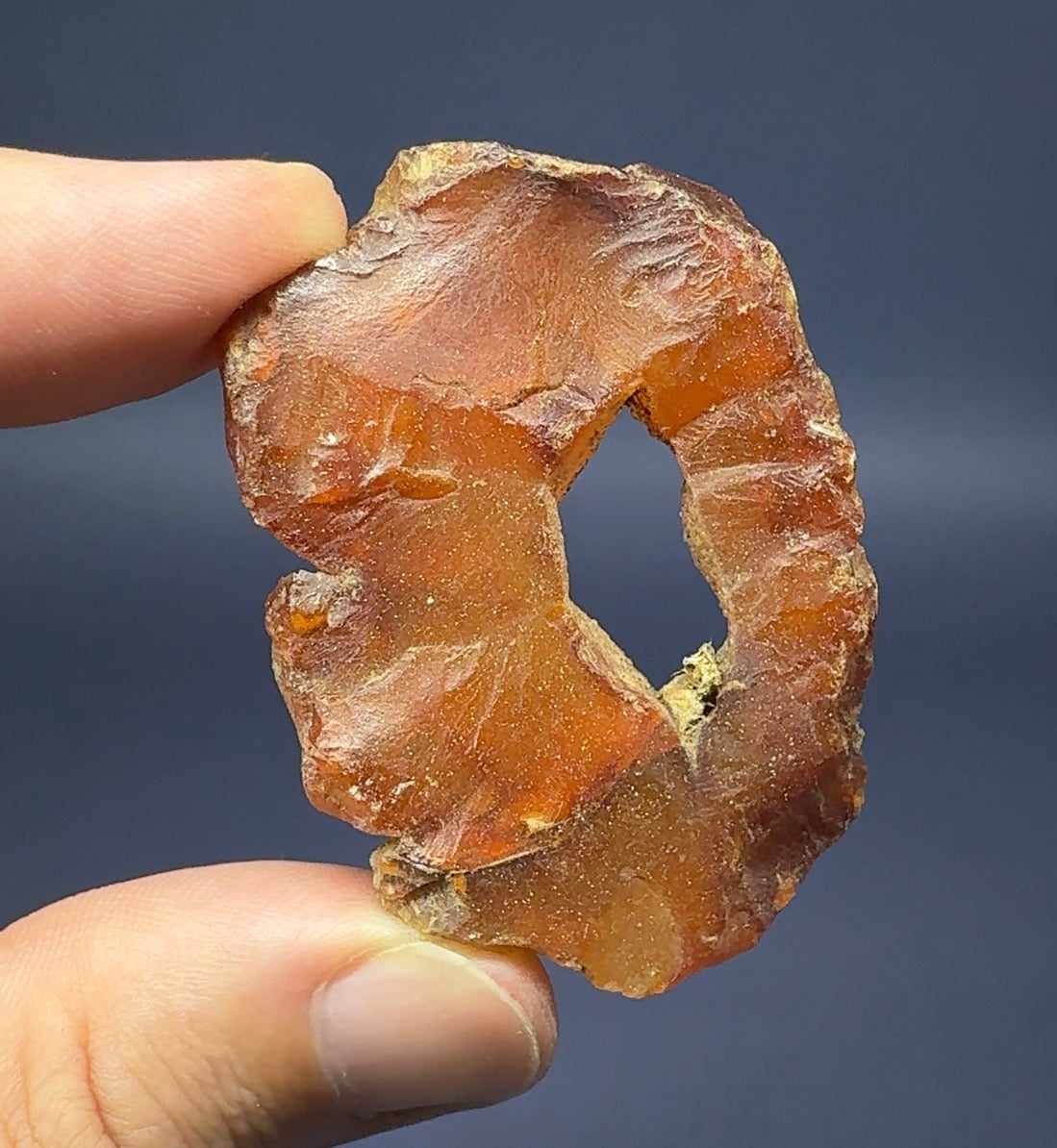 Auction Win: Carnelian (rough-slice ‘donut’)