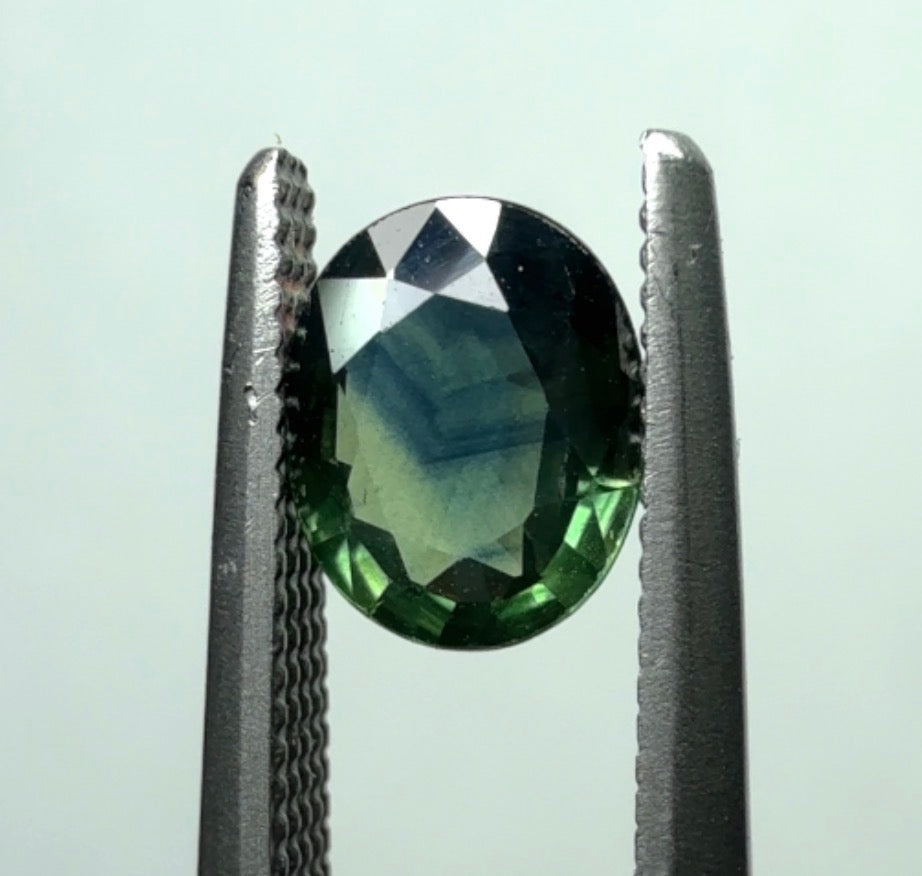Auction Win: Bi-Color Sapphire Gemstone (Green/Blue) .59ct