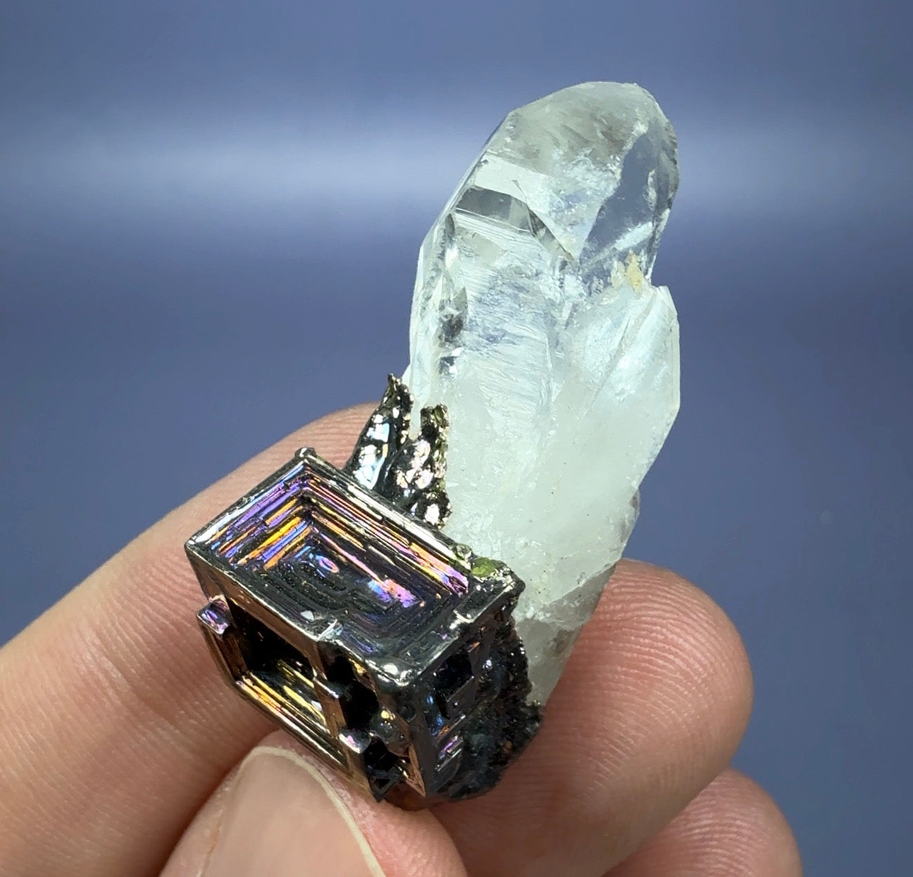 Auction Win: Bismuth on Quartz (natural Quartz)