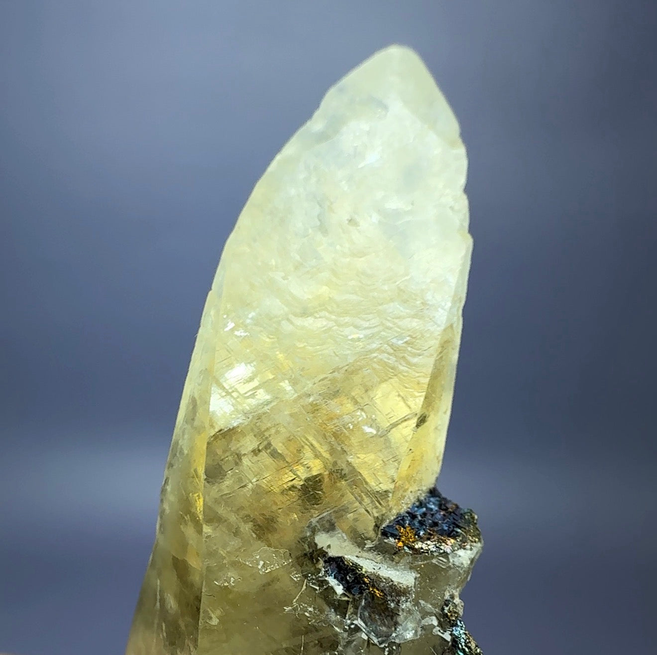 Auction Win: ‘Peach Pocket’ Calcite with Marcasite (iridescent)