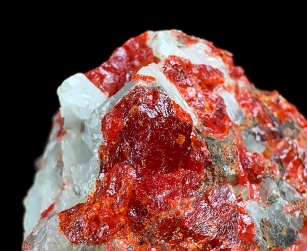 Auction Win: Realgar on Calcite (Mined in 1980)