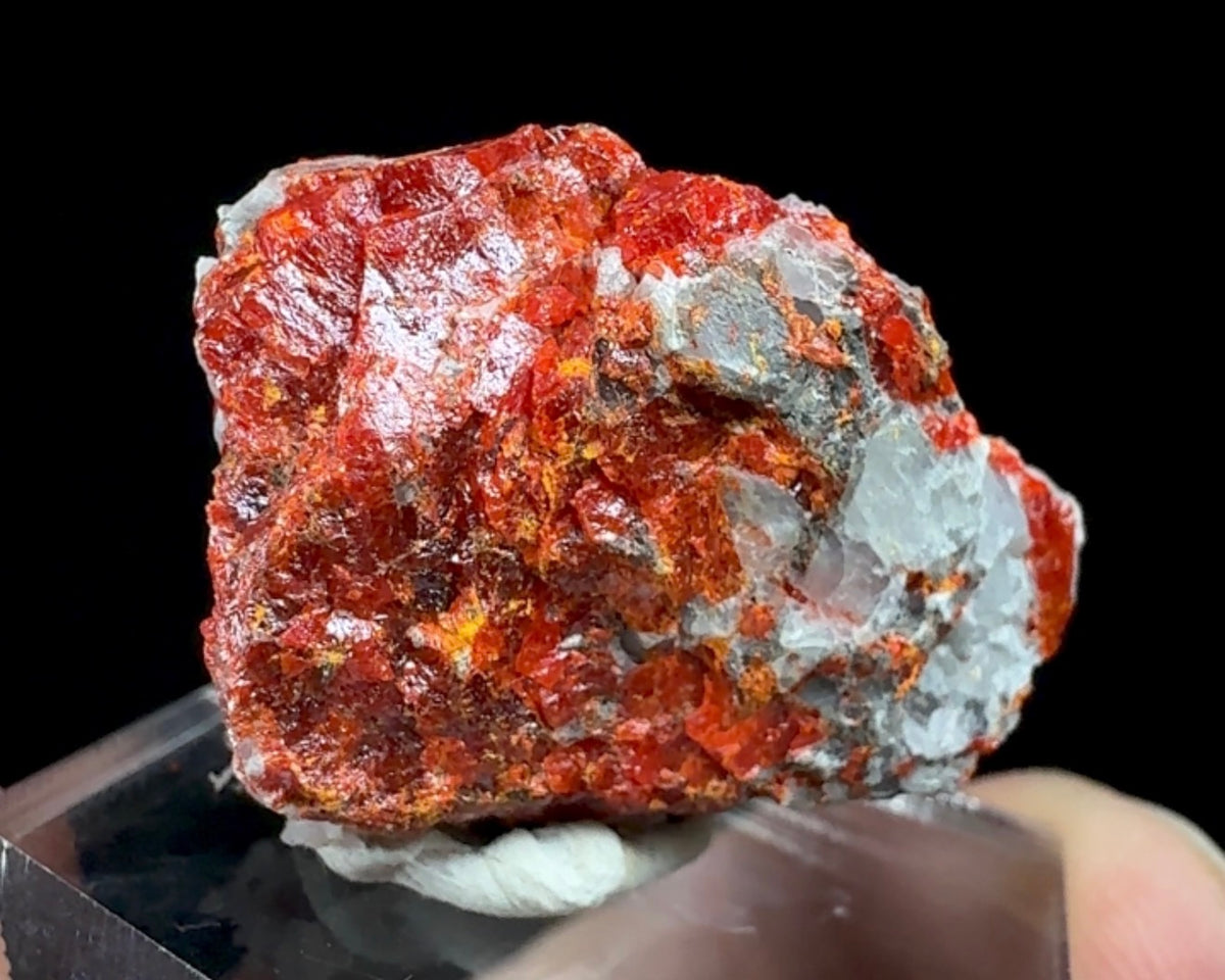 Auction Win: Realgar on Calcite (Mined in 1980)