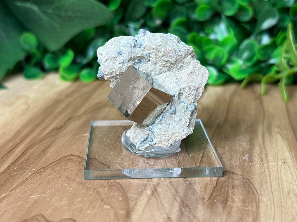 Pyrite Cube on Matrix