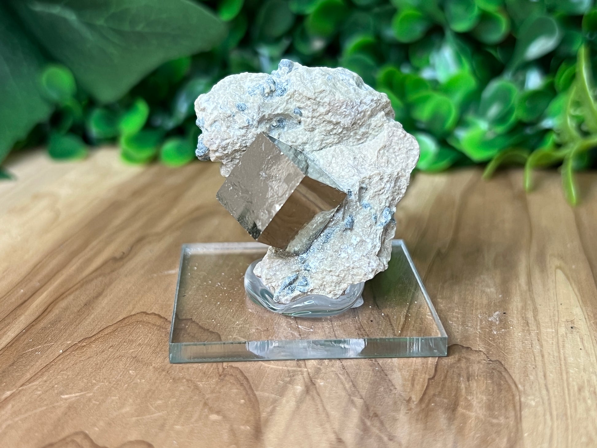 Pyrite Cube on Matrix