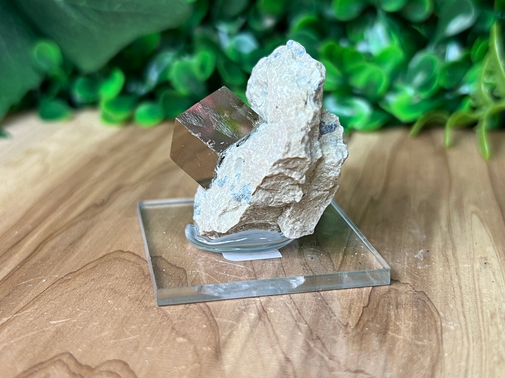 Pyrite Cube on Matrix