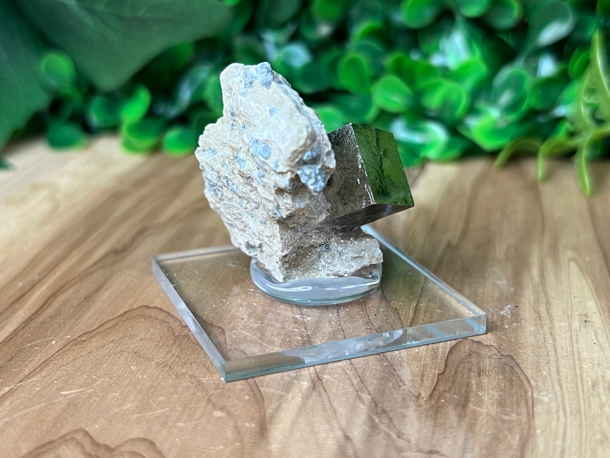 Pyrite Cube on Matrix