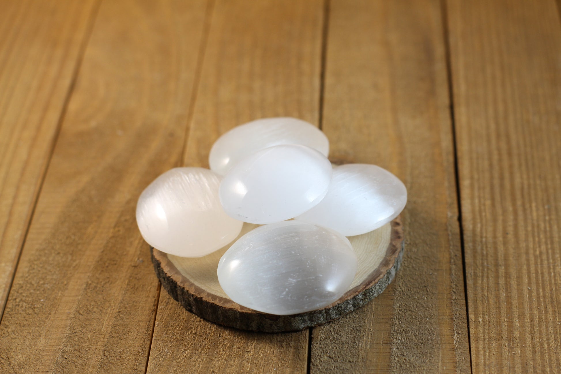 Selenite Palmstones