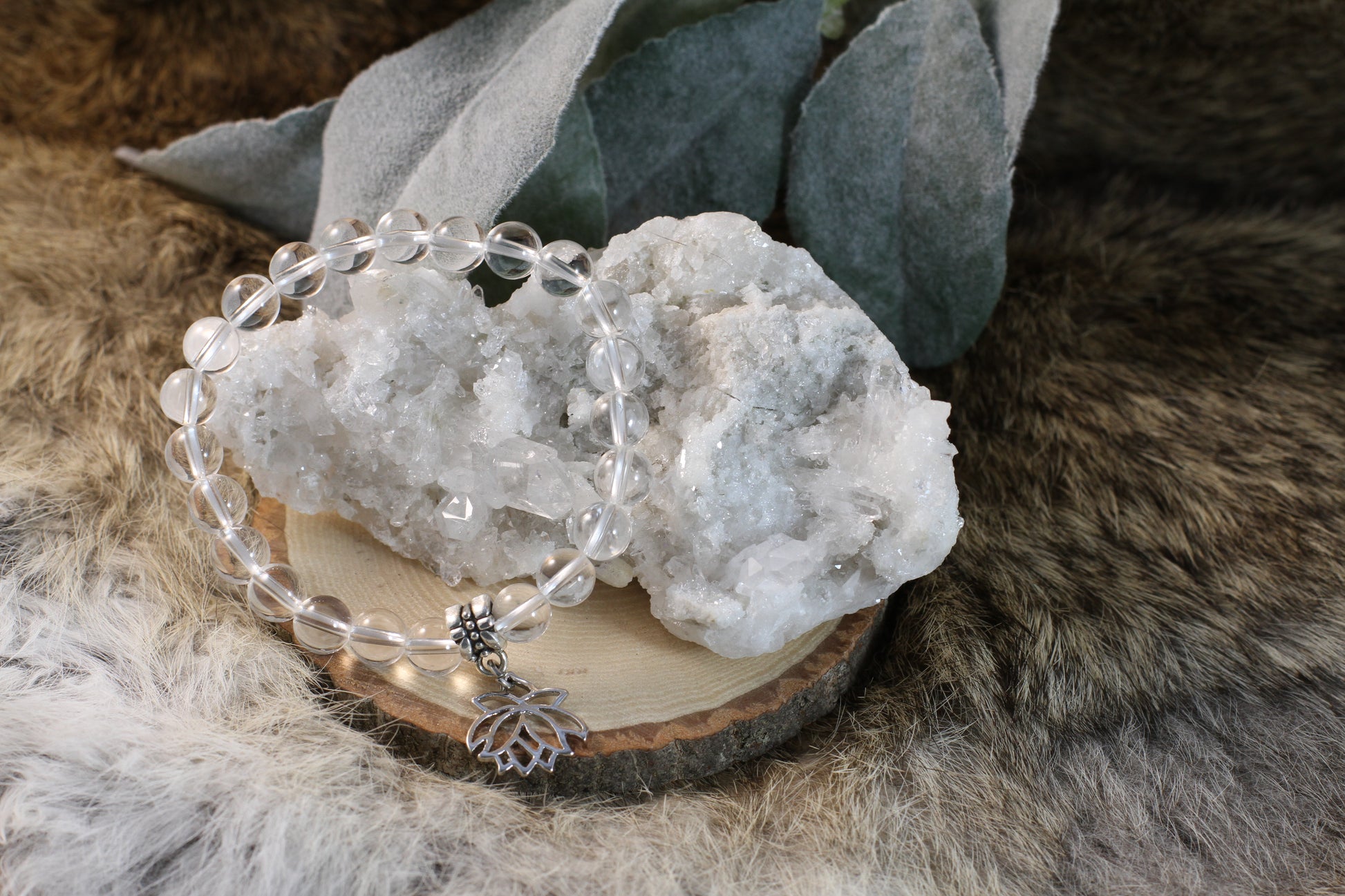 Clear Quartz Bead Bracelet