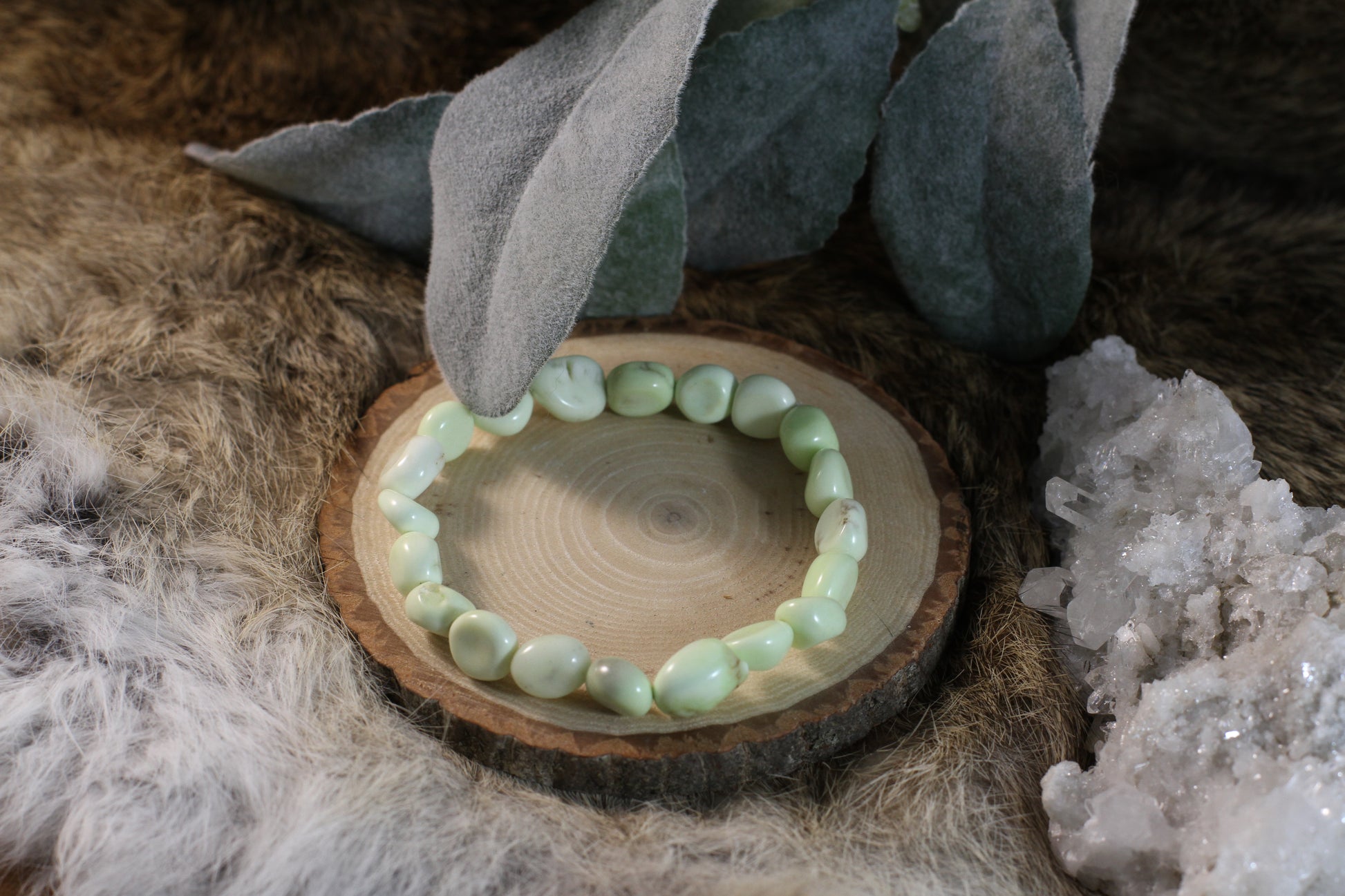 Citron Chrysoprase Nugget Bracelet