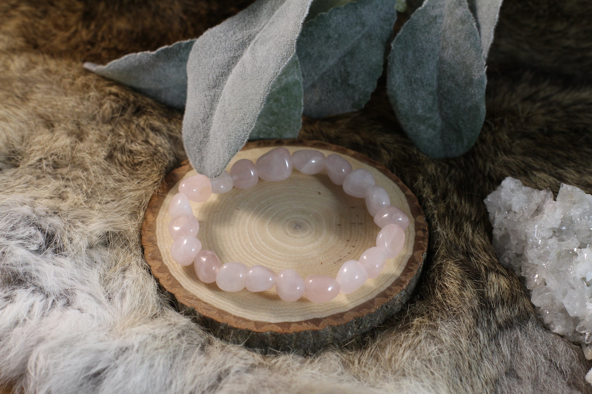 Rose Quartz Nugget Bracelet