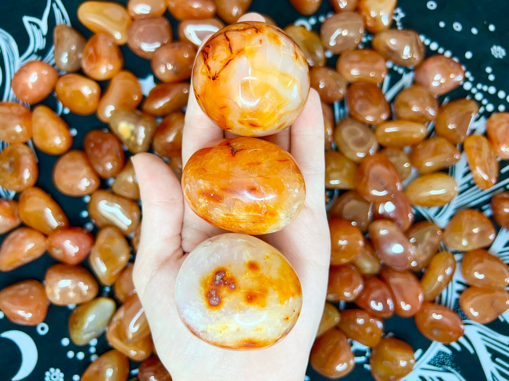 Carnelian Agate Palmstones