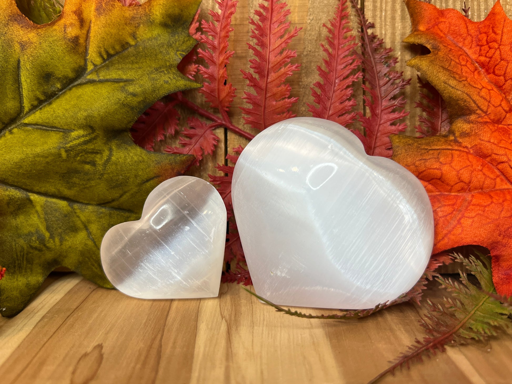 Selenite Hearts